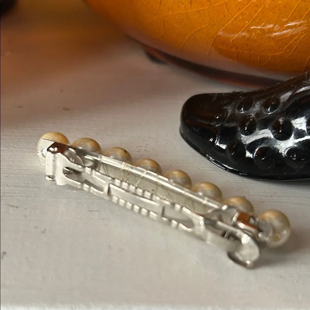 Vintage Faux Pearl Hair Barrette